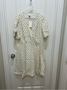 a new day Cream Polka Dot Dress
